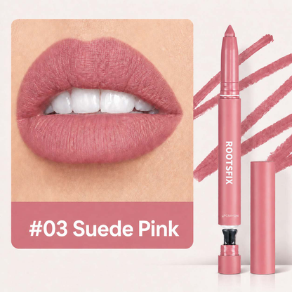 💄RootsFix 2-in-1 Matte Lip Crayon Lipstick & Liner