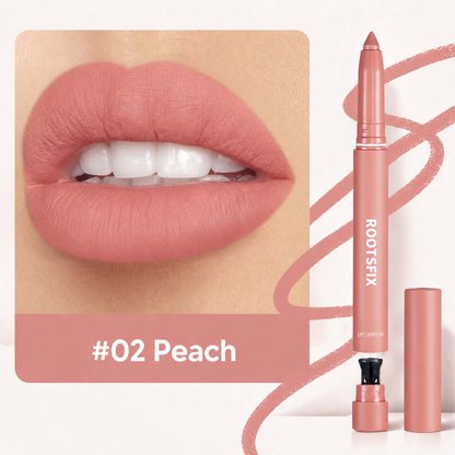 💄RootsFix 2-in-1 Matte Lip Crayon Lipstick & Liner